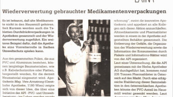 Vera Armstrong verwertet gebrauchte Medikamentenverpackungen